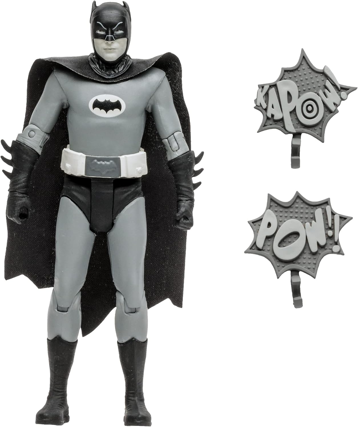 McFarlane DC Retro Action Figure - Batman 66 - Batman (Black and White Variant) Multicolor TM15056