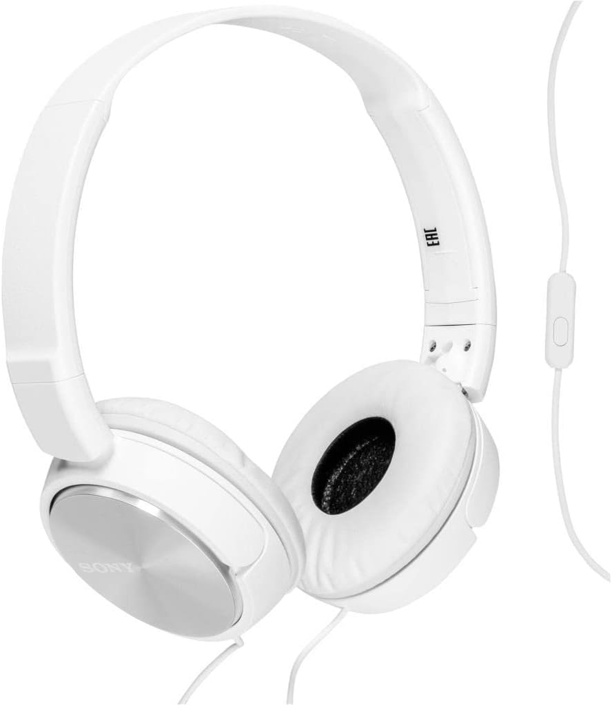 Sony Lightweight Foldable On-Ear Headphones Compatible with Smartphones, Tablets, Laptops, and MP3 Devices