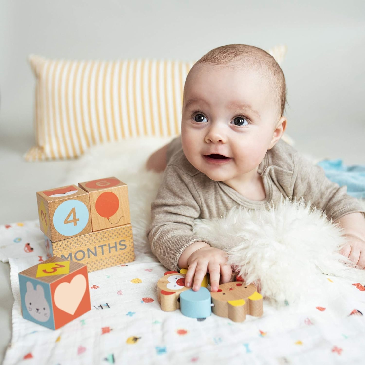 Petit Collage PTC468 Baby Milestone Blocks