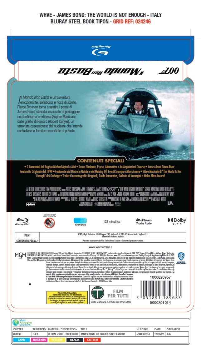 007 IL MONDO NON BASTA - Steelbook (BS
