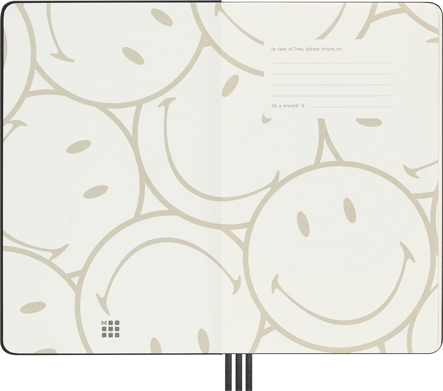 Moleskine - Positivity in Motion Undated Diary, Limited Edition Smiley Hard Cover and Elastic Closure Journal, Size Large 13 x 21 cm, Colour Black