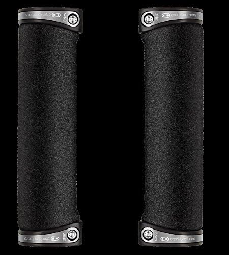 CRANKBROTHERS Cobalt Lock-On Bike Grips - Dual Clamp, XC/Trail Handlebar Grips Silver