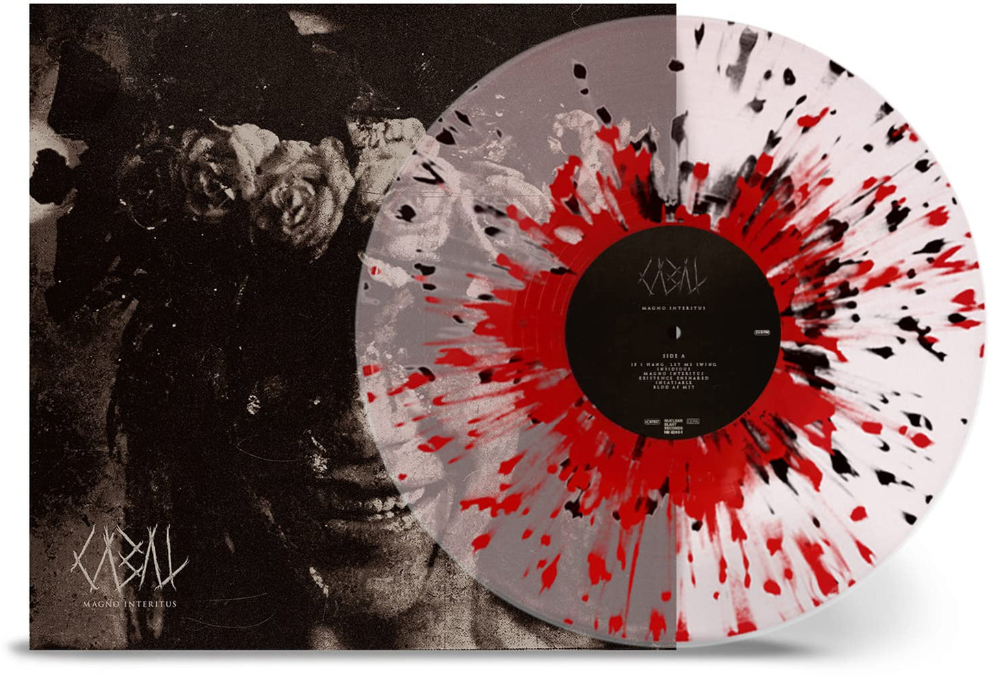 Magno Interitus - Crystal Clear & Red with Black Splatter