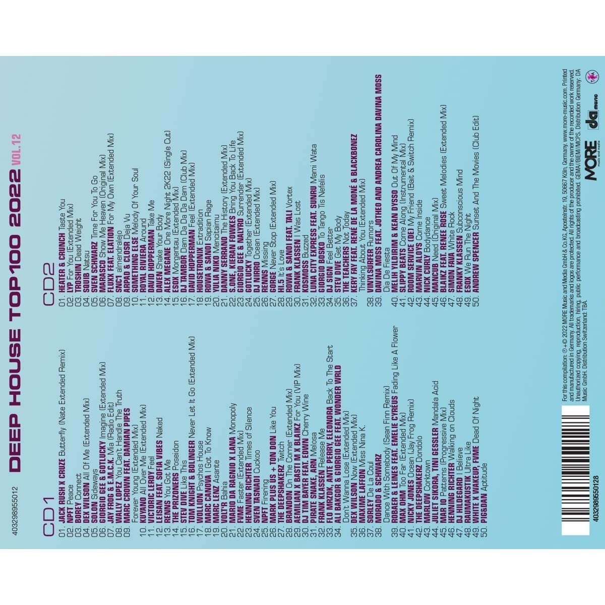 DEEPHOUSE TOP 100 2022 (VOL. 12)