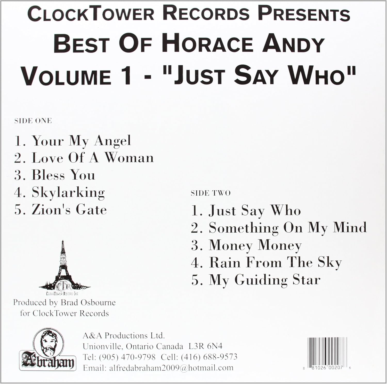 Best Of Horace Andy 1: Just Say Who