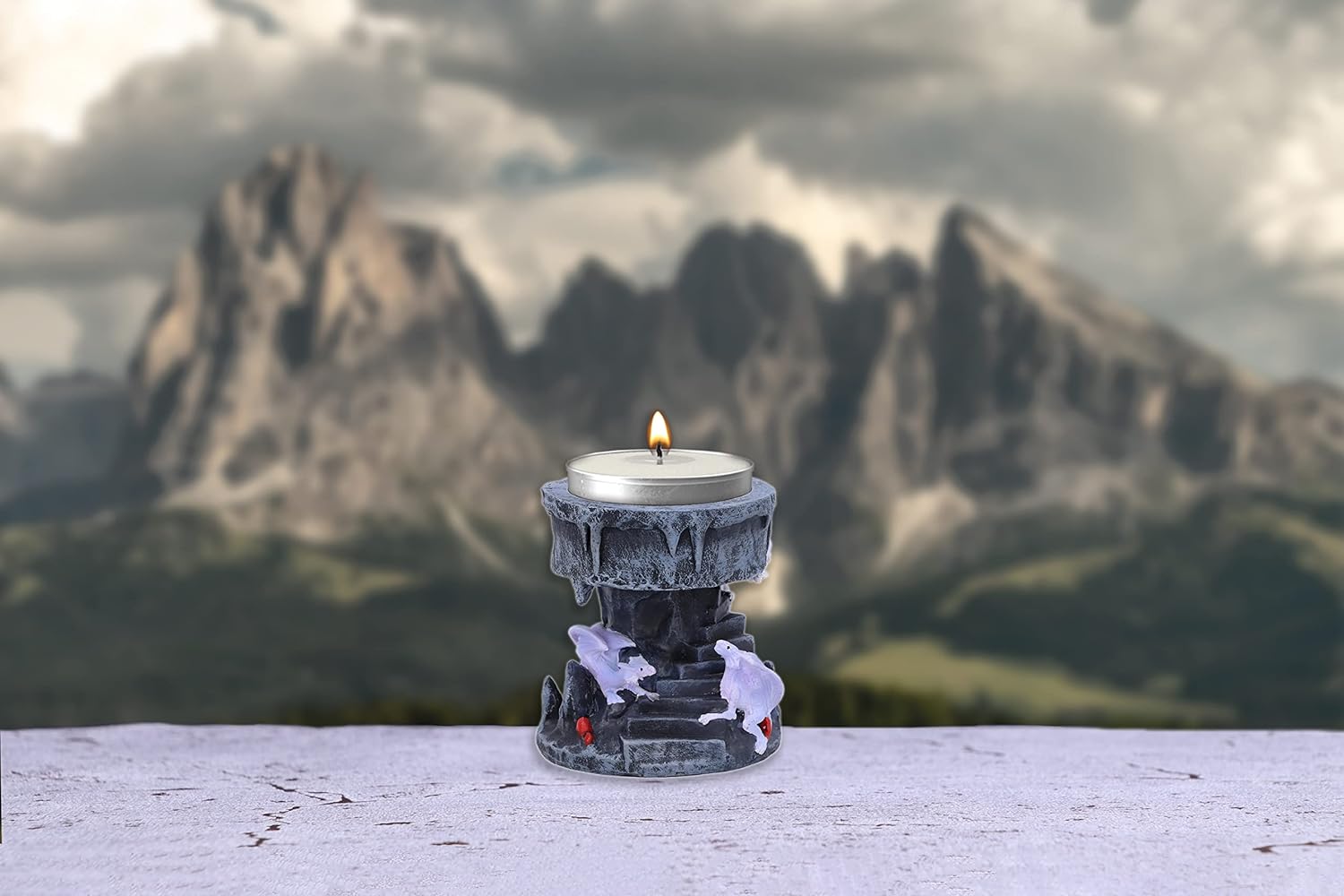 Anne Stokes Dragon Mage Tea Light Holder 6Cm