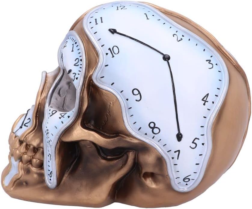 Nemesis Now Time Goes by Skull, Gold, 17.5cm