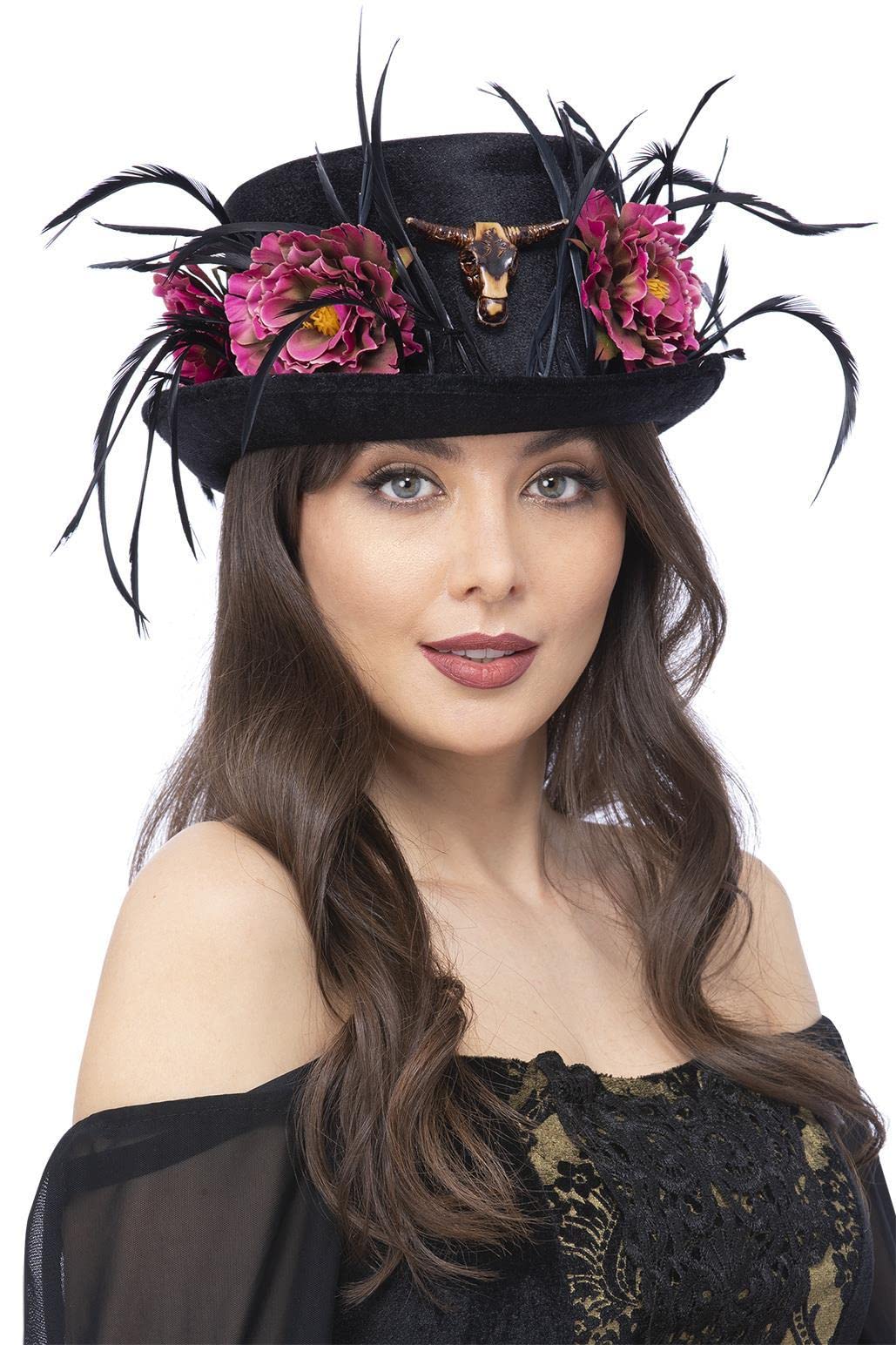 Smiffys Floral Horn Top Hat