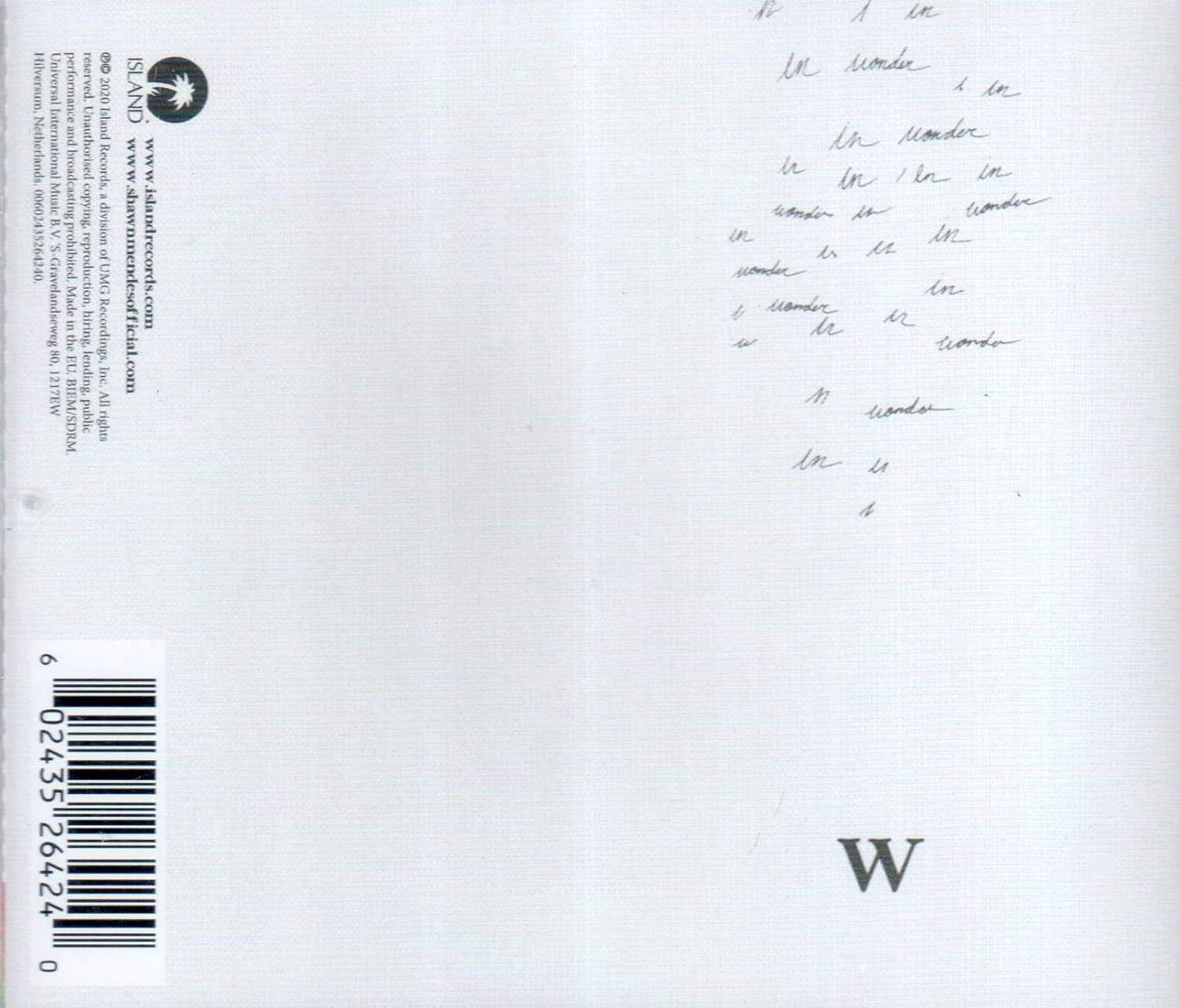 SHAWN MENDES-WONDER -CDS