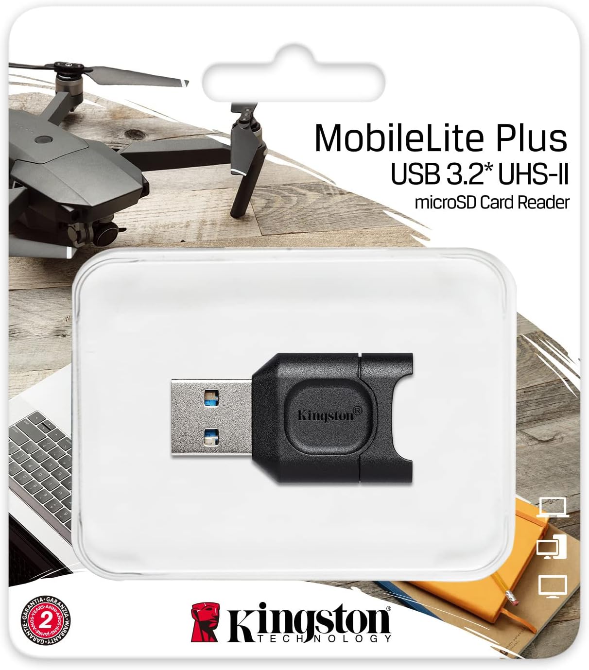 Kingston MobileLite Plus (MLPM) microSD Card Reader USB 3.1 microSDHC/SDXC UHS-II