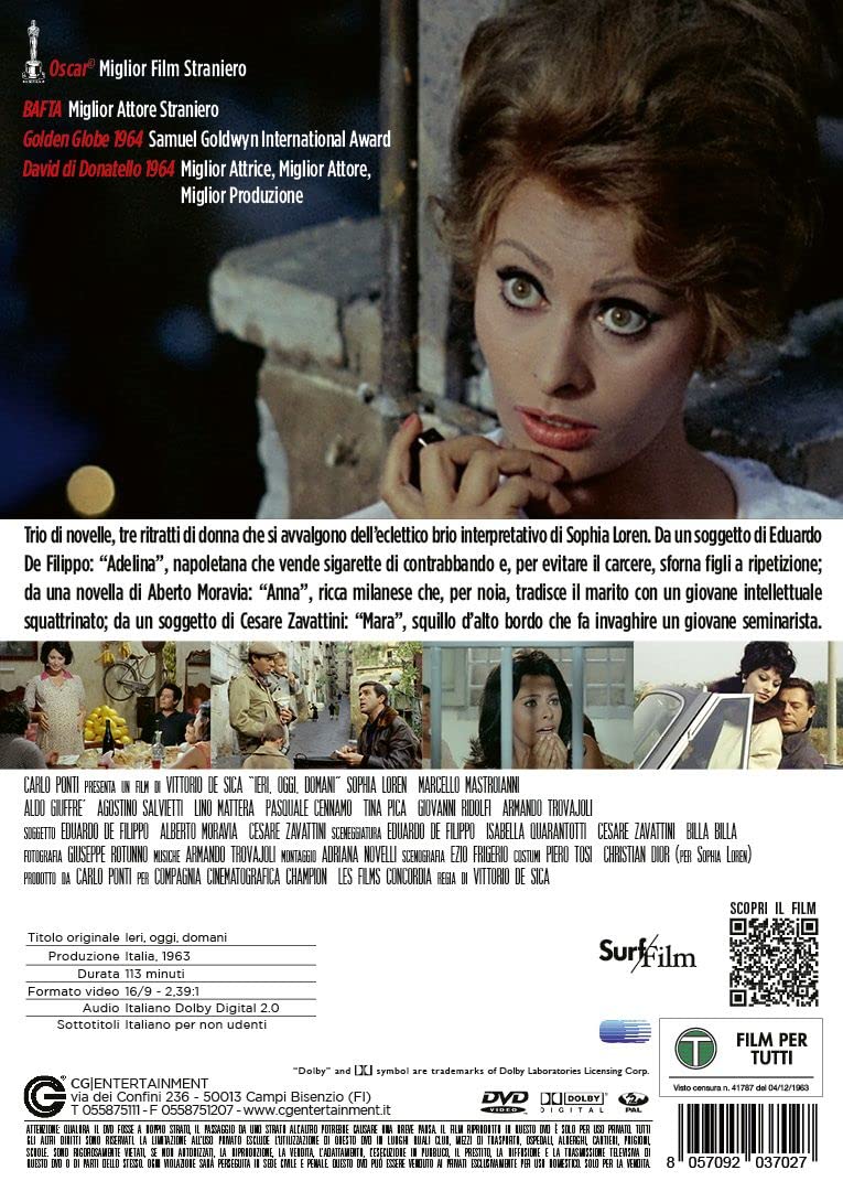 Ieri, Oggi, Domani (DVD