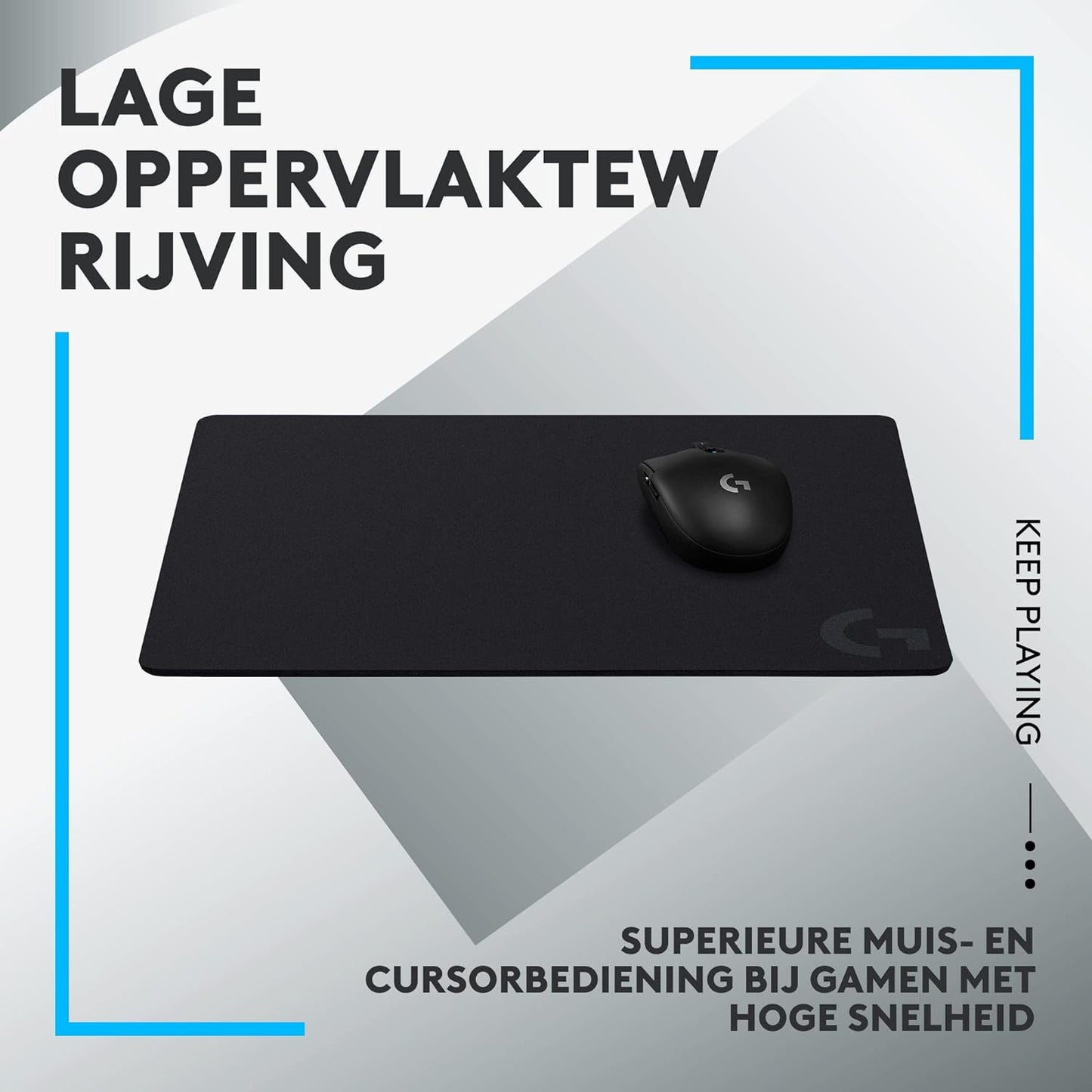 Logitech G G440 Hard Gaming Mouse Pad, Optimised for Gaming Sensors, Low Surface Friction, Non-Slip Mouse Mat, Mac and PC Gaming Accessories, 340 x 280 x 5 mm