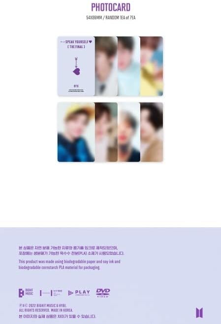 BTS World Tour 'Love Yourself Speak Yourself' The Final - incl. 192pg Photobook, Folded Poster, Bookmark Set + Photocard