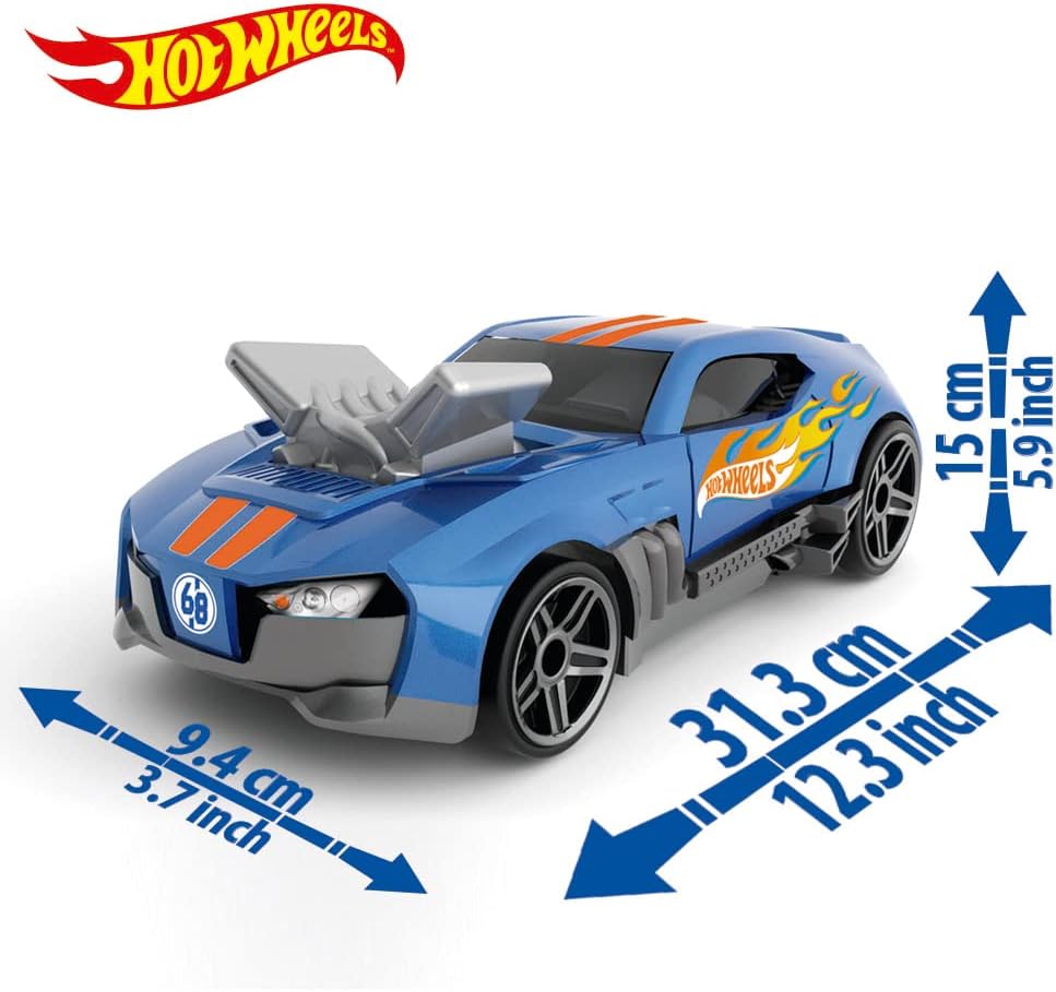 Hot Wheels Car Storage 2in1 Race N' Haul free wheel Car Storage case with Retractable Handle - Stores up to 15 cars (cars not included)