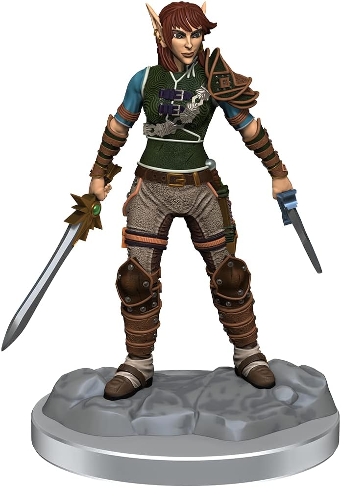 D&D Nolzur's Marvelous Unpainted Miniatures: Elf Rogue & Half-Elf Rogue Protégé