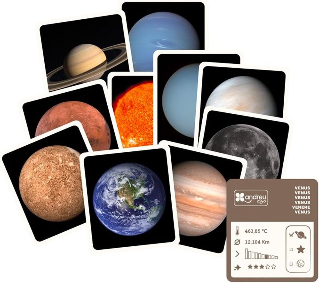 Andreu Toys -3D Solar System puzzels van hout, meerkleurig (16110)