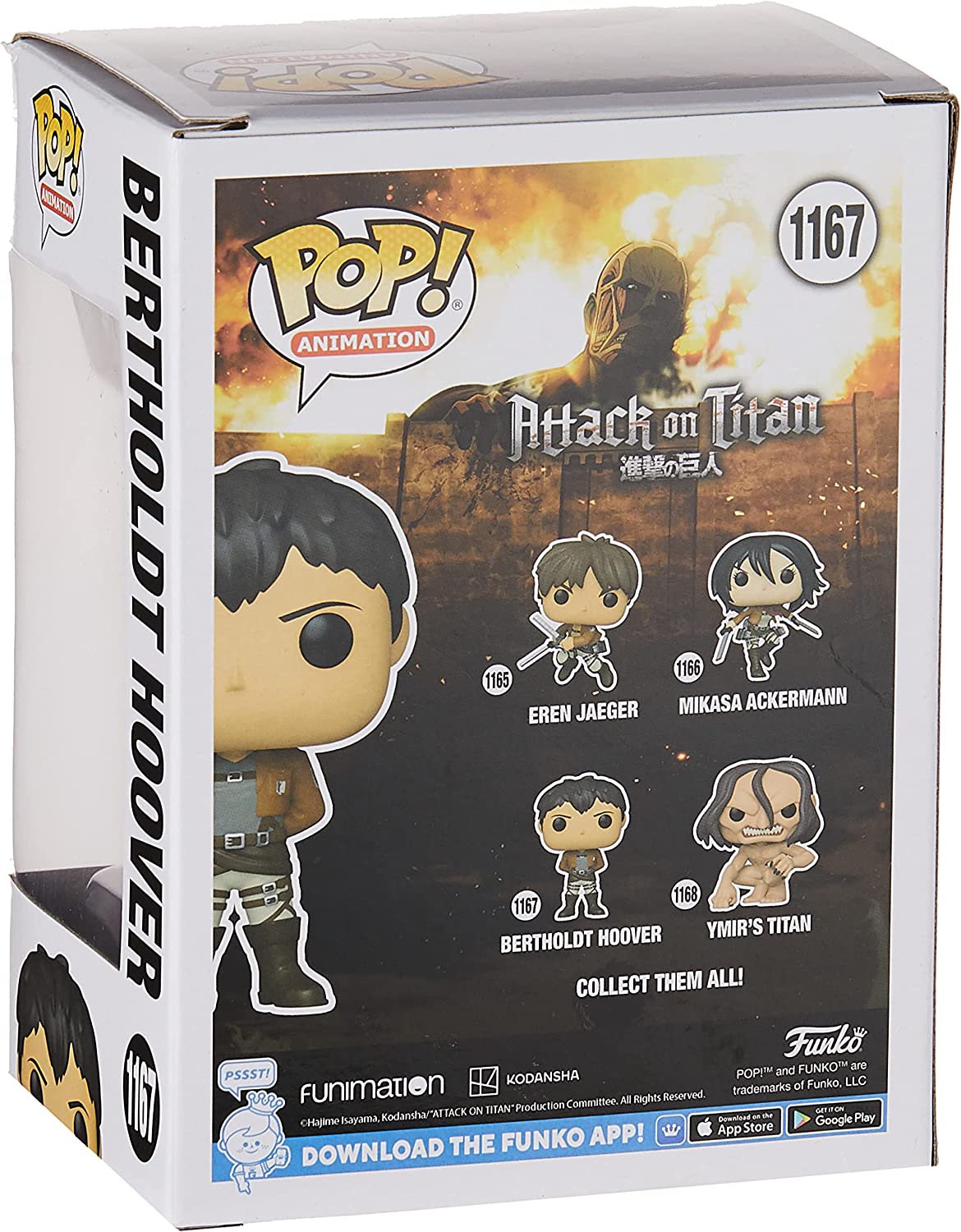 Funko POP! Animation: Attack on Titan - Bertholdt Hoover - Collectable Vinyl Figure - Gift Idea - Official Merchandise - Toys for Kids & Adults - Anime Fans - Model Figure for Collectors and Display