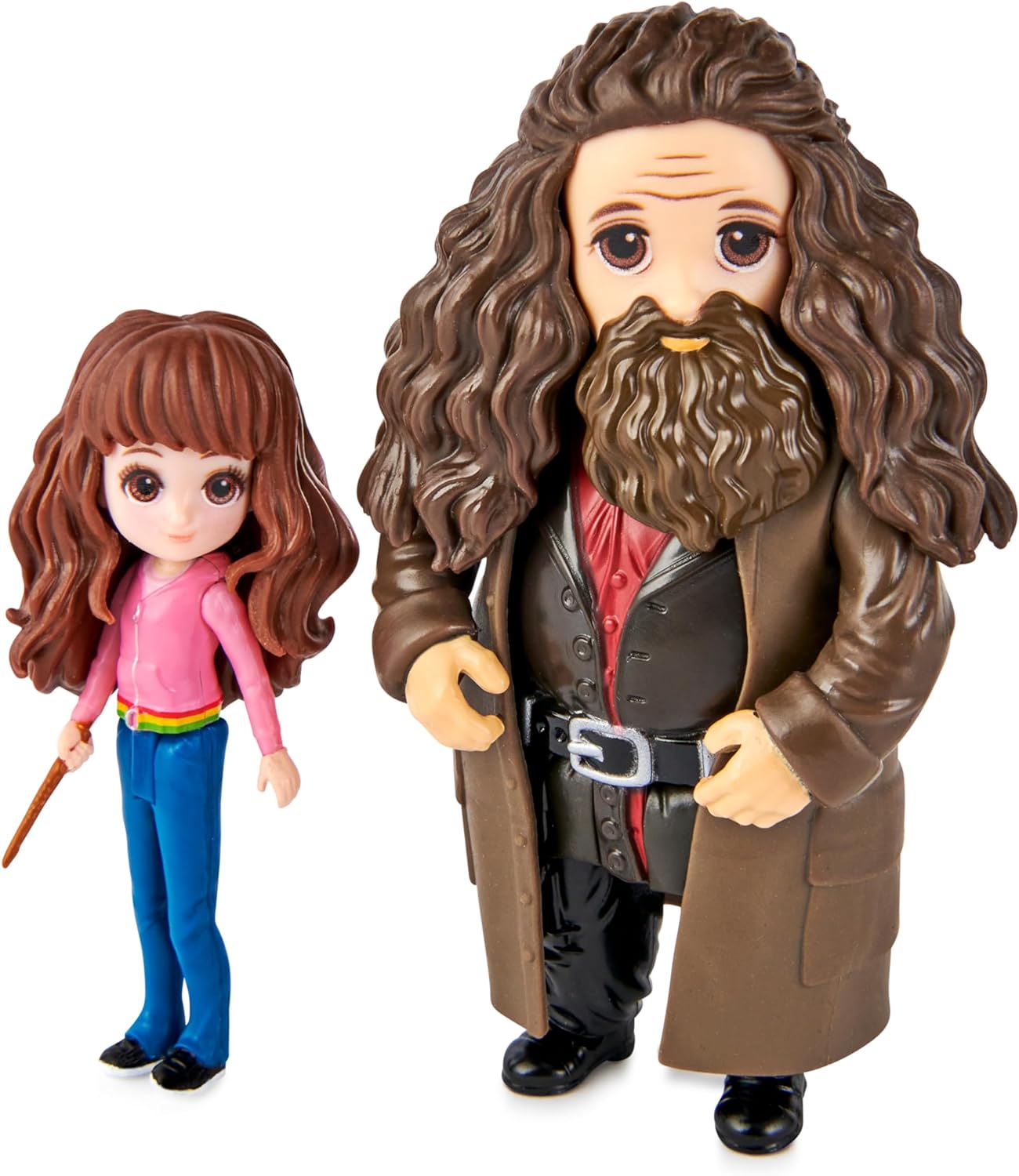 Wizarding World Magical Minis Hermione and Rubeus Hagrid Friendship Set with Collectible Toy Figures and Creature, Kids Toys for Ages 5 and up HERMIONE & HAGRID