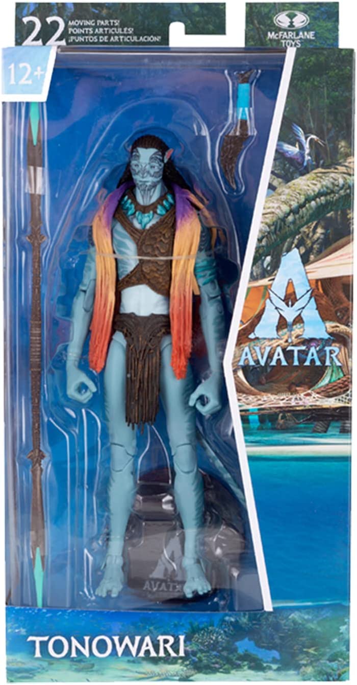 McFarlane Toys , Disney Avatar, World of Pandora 7-inch Tonowari Avatar Movie Action Figure with 22 Moving Parts, Disney Toys Collectible Figure with Collectors Stand, Ages 12+