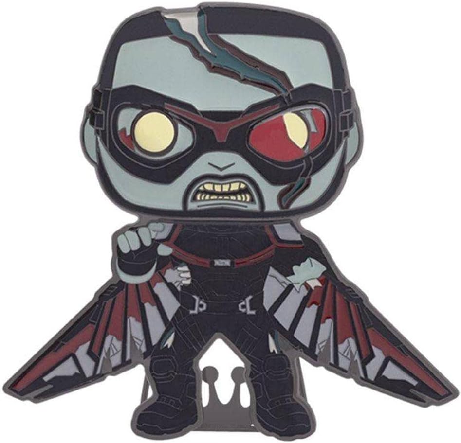 Loungefly POP! Large Enamel Pin MARVEL: Marvel - Falcon - What If - ZOMBIE FALCON - Marvel What If Enamel Pins - Cute Collectable Novelty Brooch - for Backpacks & Bags - Gift Idea - TV Fans