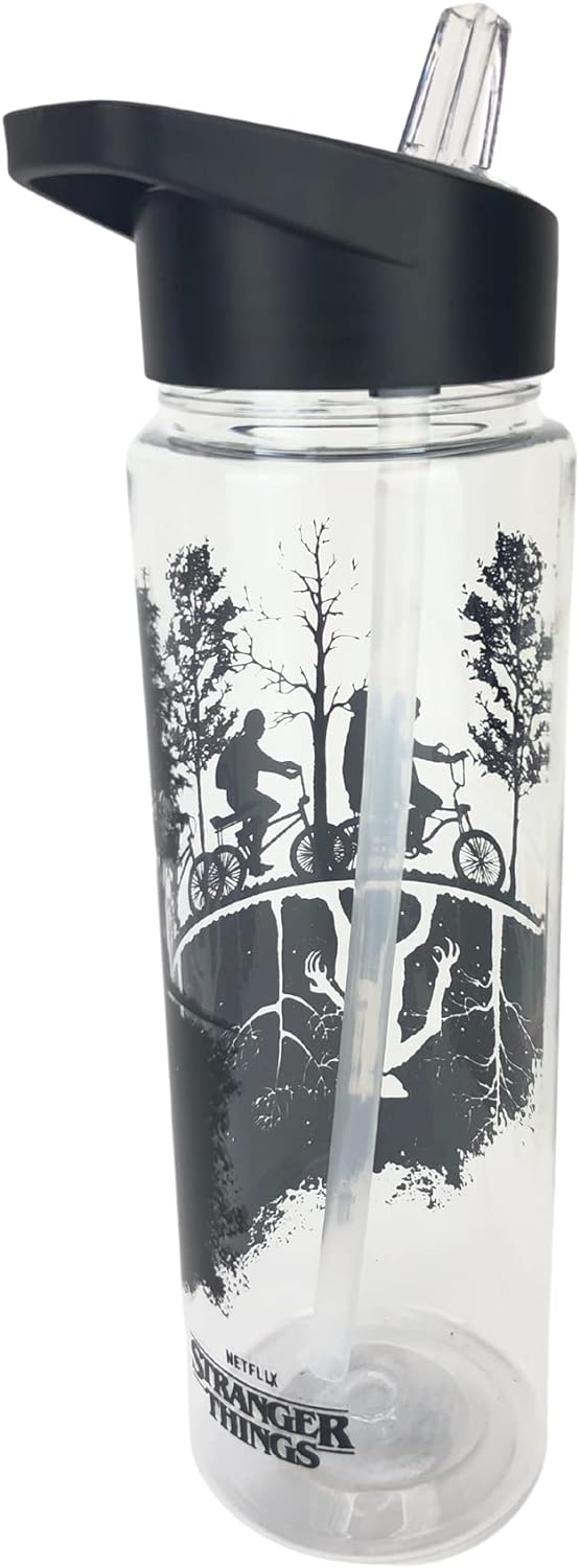 Stranger Things Travel Bottle (Upside Down Design) Plastic Drinks Bottle 25oz/700ml - Official Merchandise
