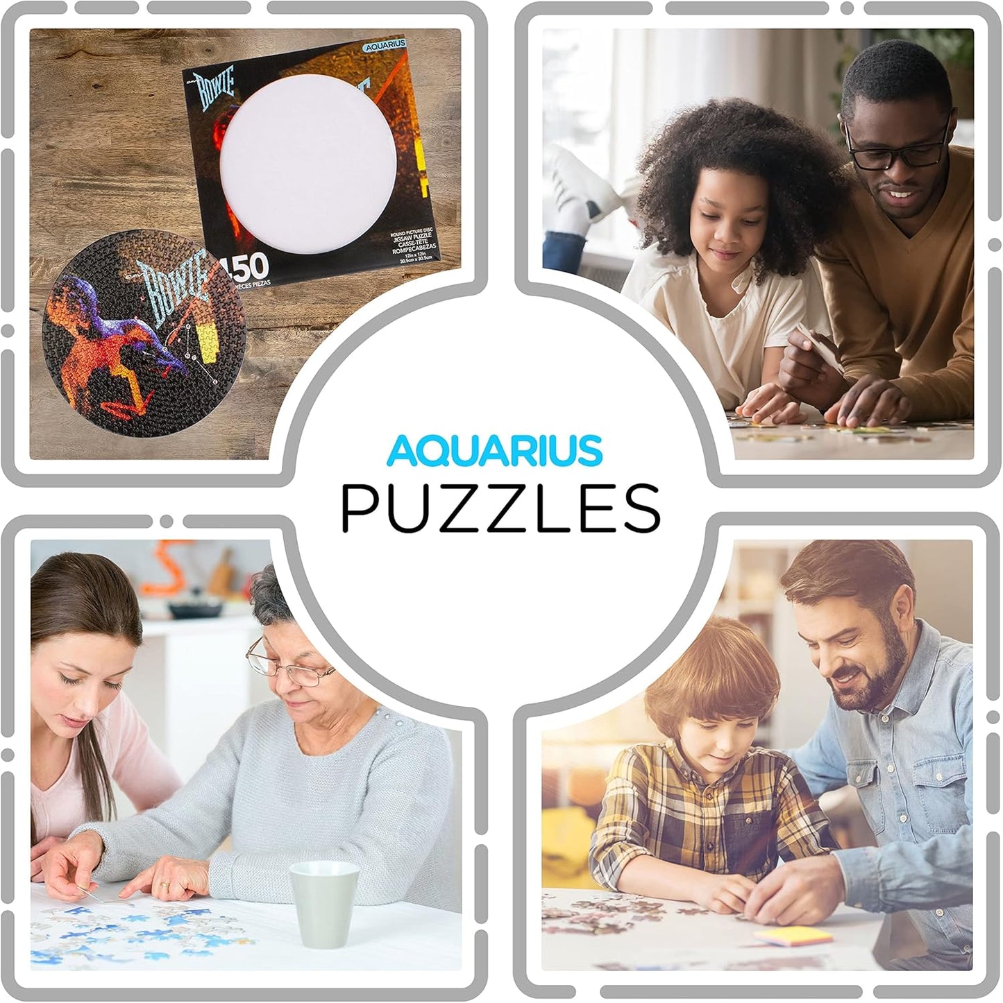 AQUARIUS David Bowie Let's Dance Record Disc Puzzle (450 Piece Jigsaw Puzzle) - Officially Licensed David Bowie Merchandise & Collectibles - Glare Free - Precision Fit - 12 x 12 Inches