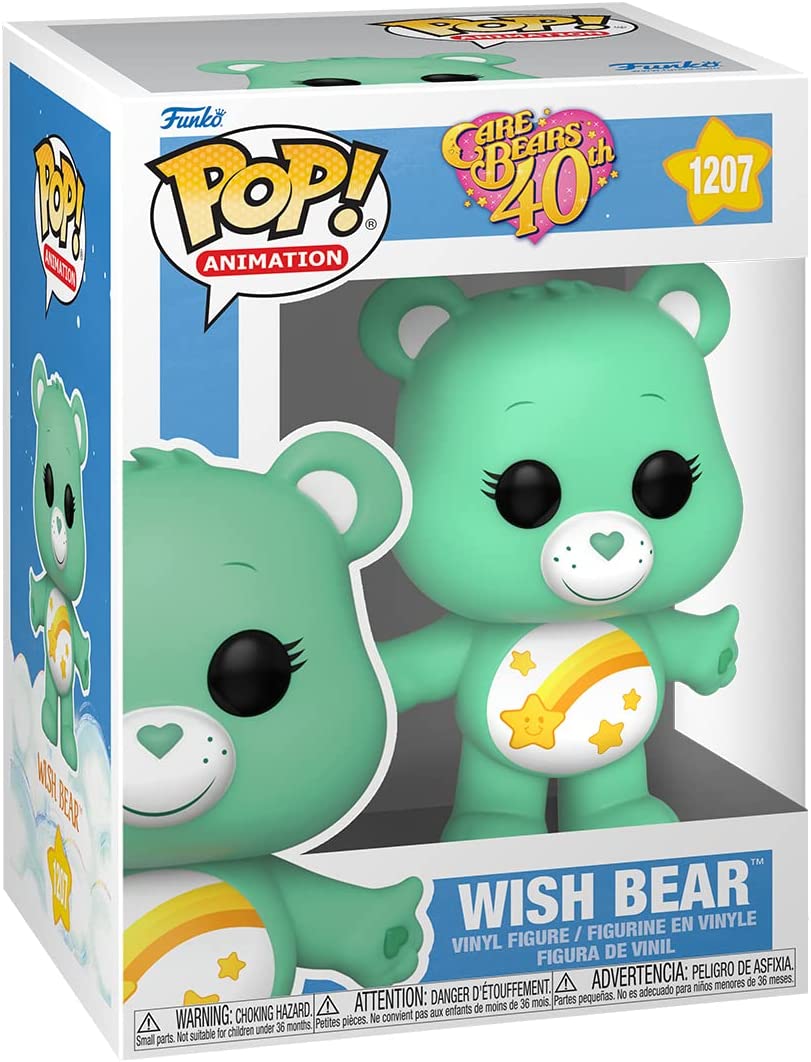 Funko POP Animation: Care Bears 40 - Wish Bear w/(FL) W/Chase - 1 in 6 chance of receiving the rare Chase special edition