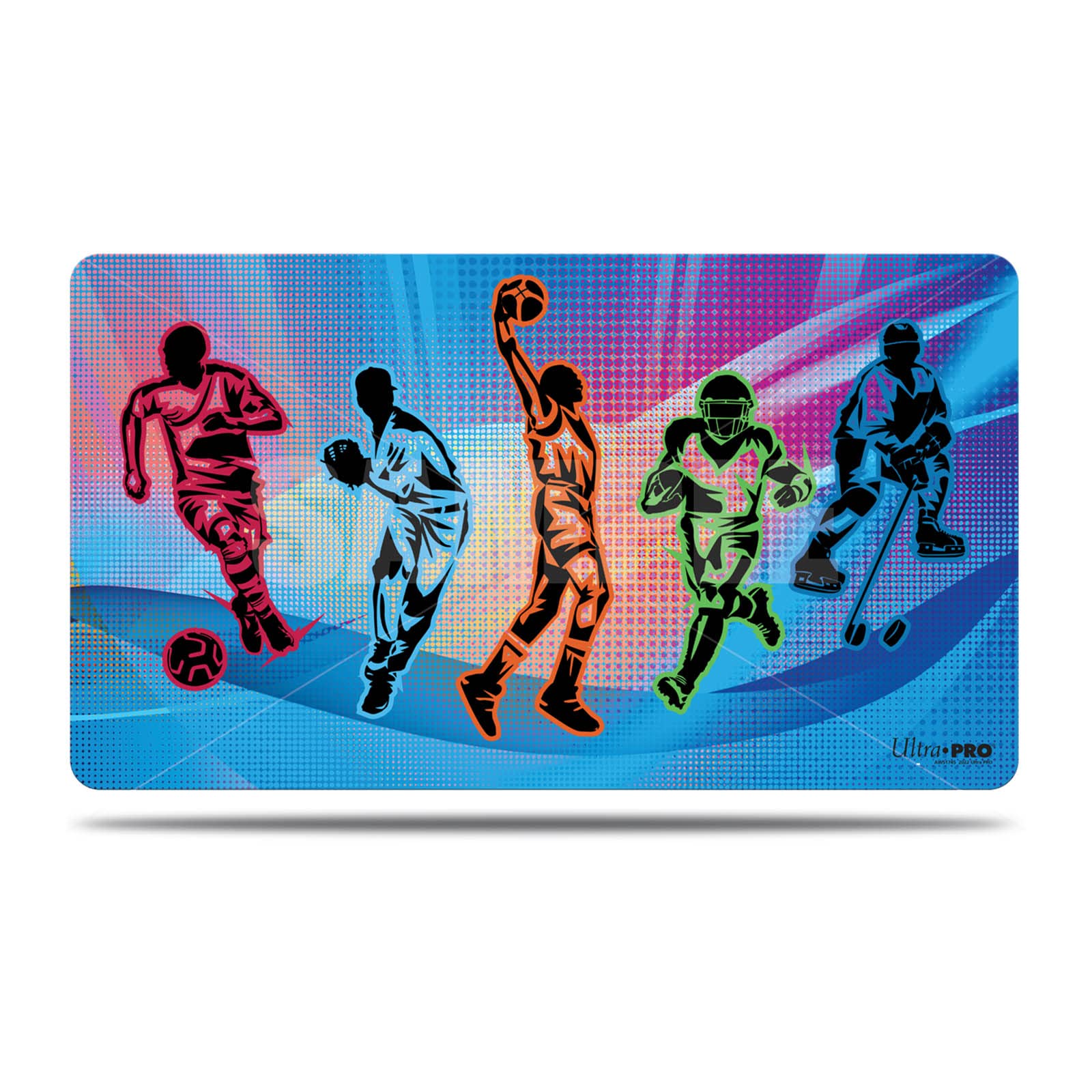 Ultra PRO Alfombra de juego de siluetas deportivas, alfombrilla de juego perfecta para tarjetas deportivas coleccionables y tarjetas de intercambio deportivas, cuenta con béisbol, fútbol, fútbol
