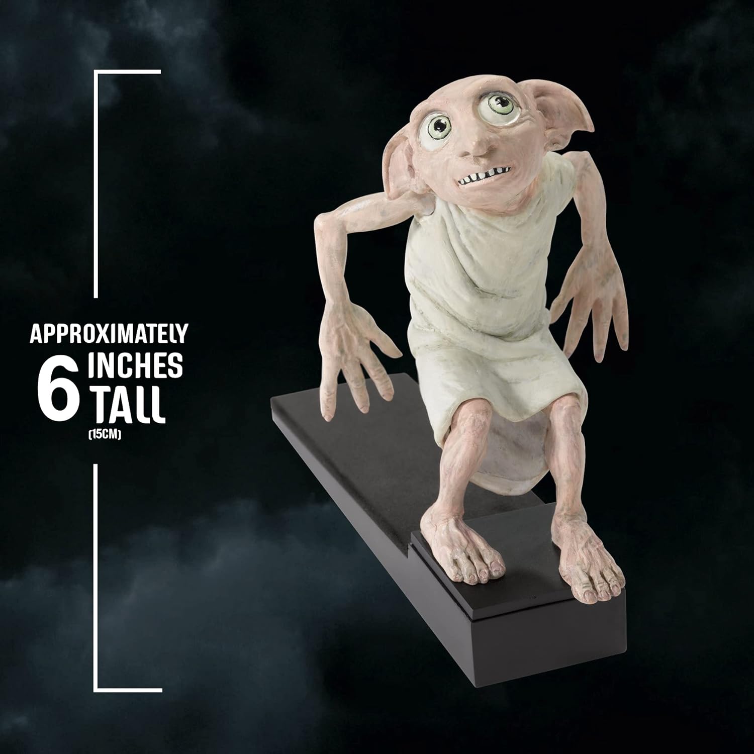 The Noble Collection Harry Potter Dobby Door Stopper - 6in (15cm) Hand Painted Resin and Wood Door Stop - Officially Licensed Film Set Movie Props Gifts