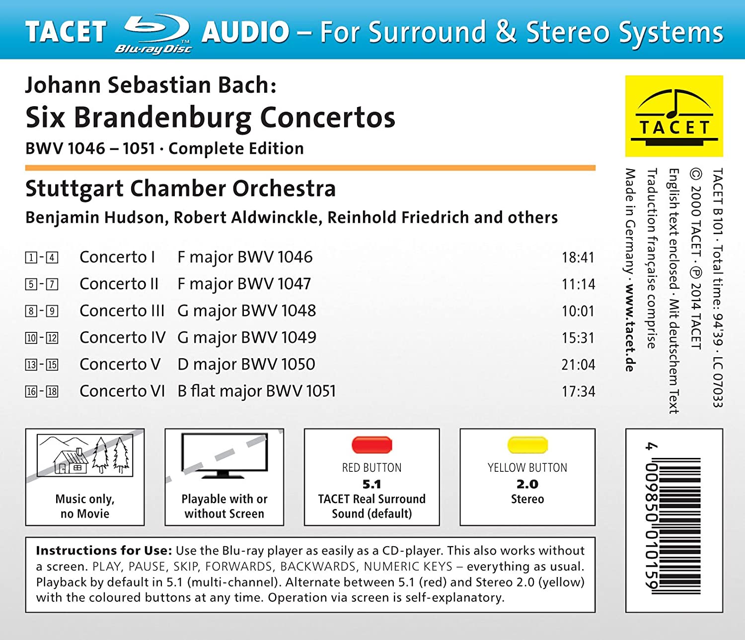 J S Bach: Six Brandenberg Concertos