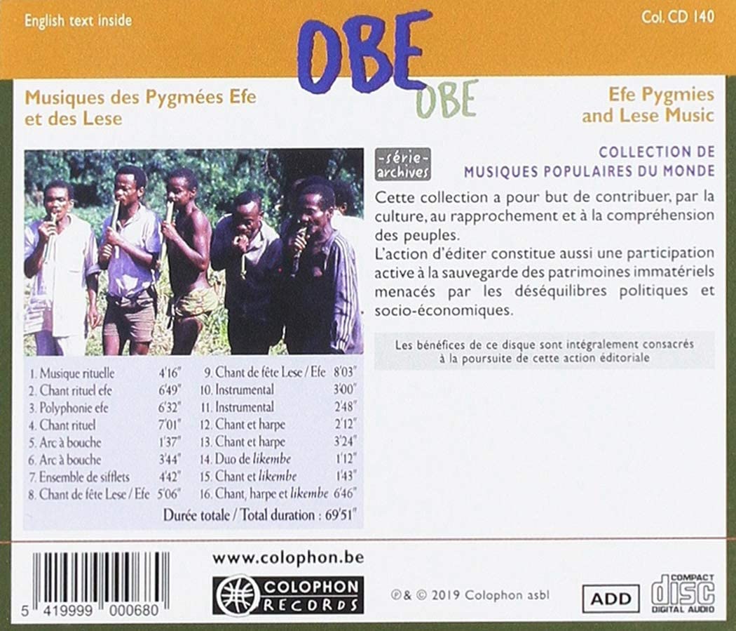 Obe - Musiques Des Pygmées Efe Et Des Lese