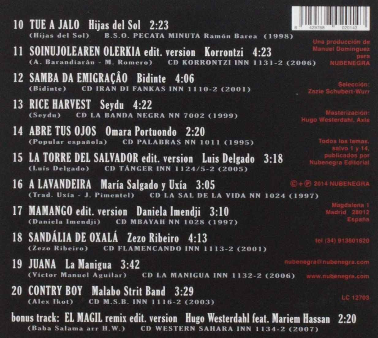 Various - 20 Anos Y Un Dia - Nubenegra