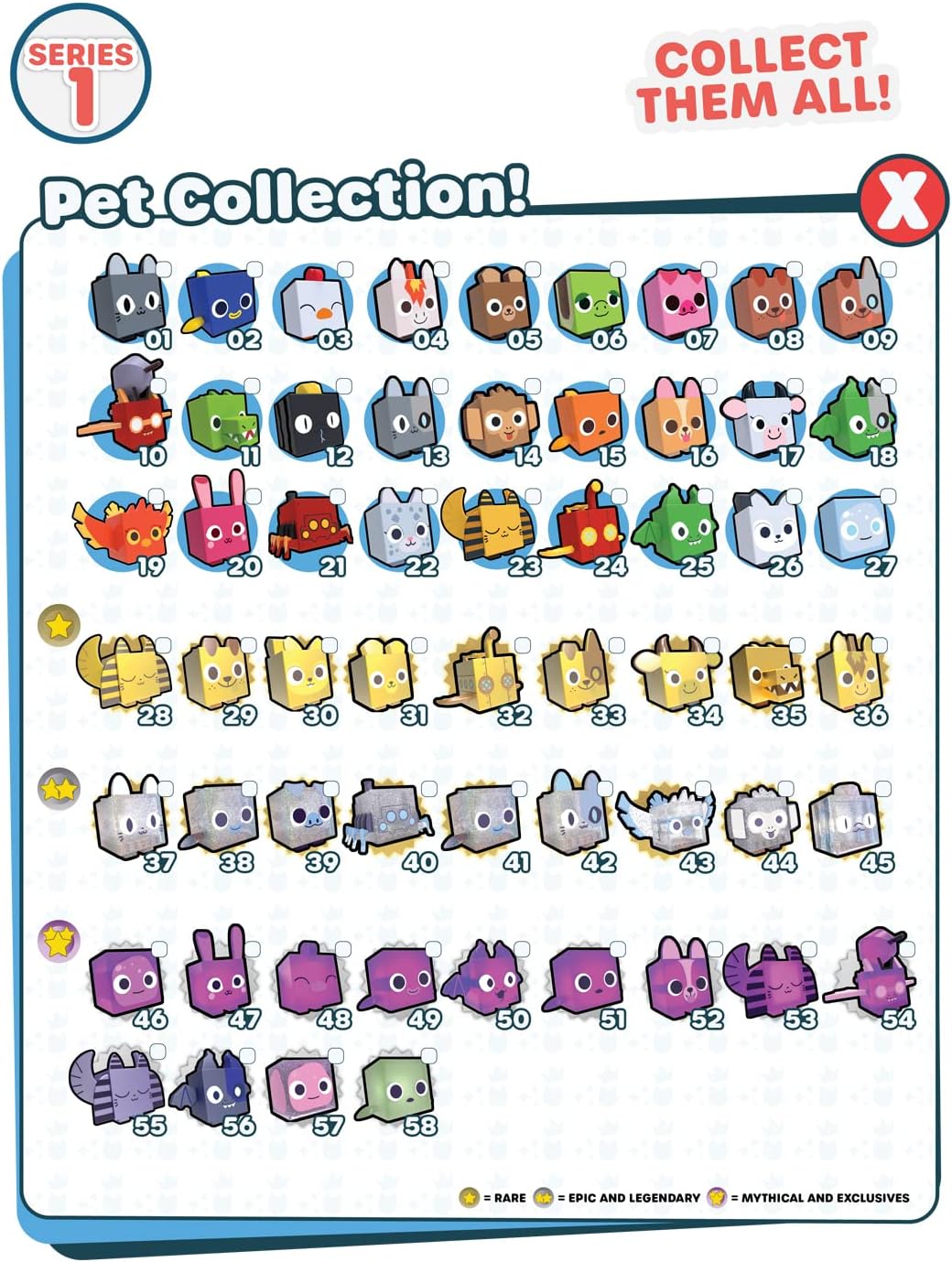 Pet Simulator X Mystery 1PK, 1 Mini Figure Wave 1