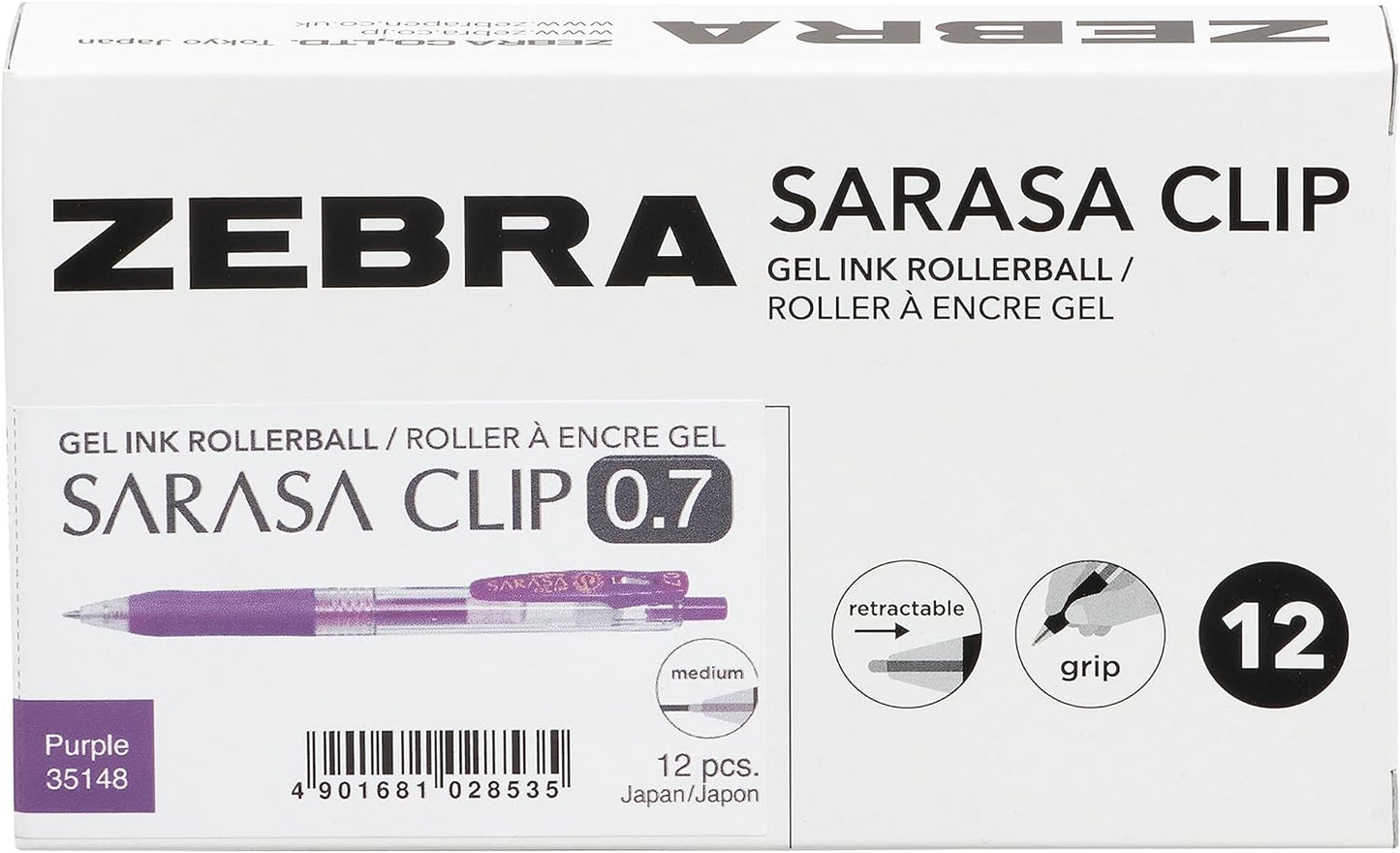 ZEBRA 0.7 mm Sarasa Clip Gel Ink Pen