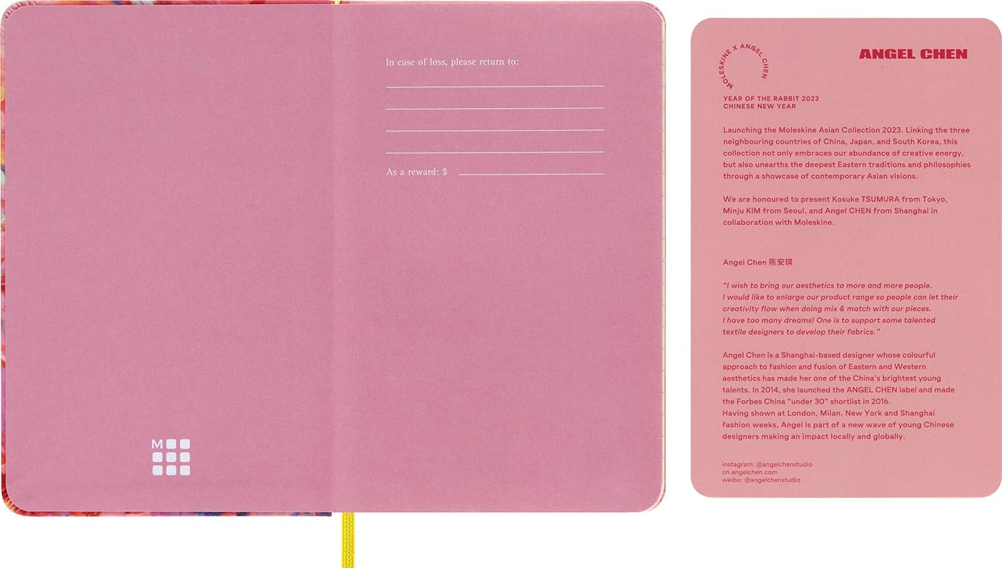 Moleskine - Limited Edition Year of the Rabbit Notebook, Rule Layout and Fabric Hard Cover Journal, Size Pocket 9 x 14 cm, 176 Pages