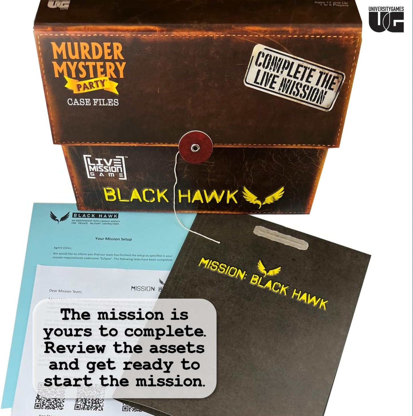 Murder Mystery Party Case Files: Mission Black Hawk for 1 or More Players Ages 14 and Up