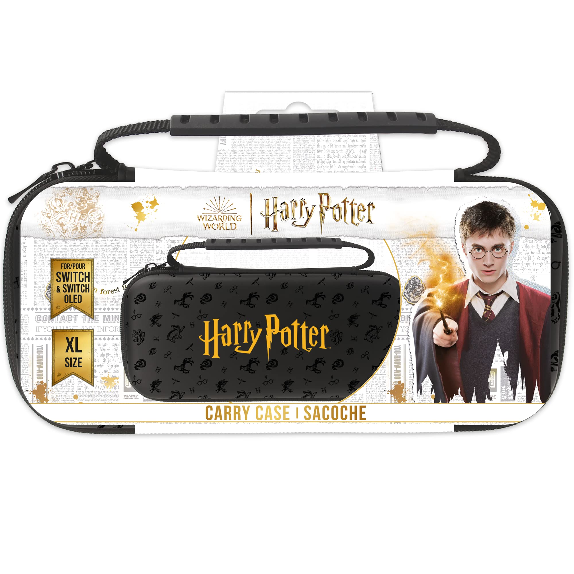 Freaks and Geeks Wizarding World Harry Potter 299254b, XL Case for Nintendo Switch, Logo, Black