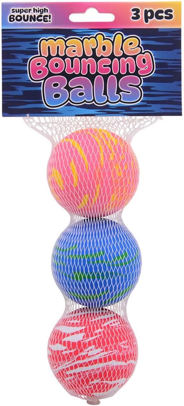 Johntoy Marble Bouncing Balls XL Hol, Pack of 3