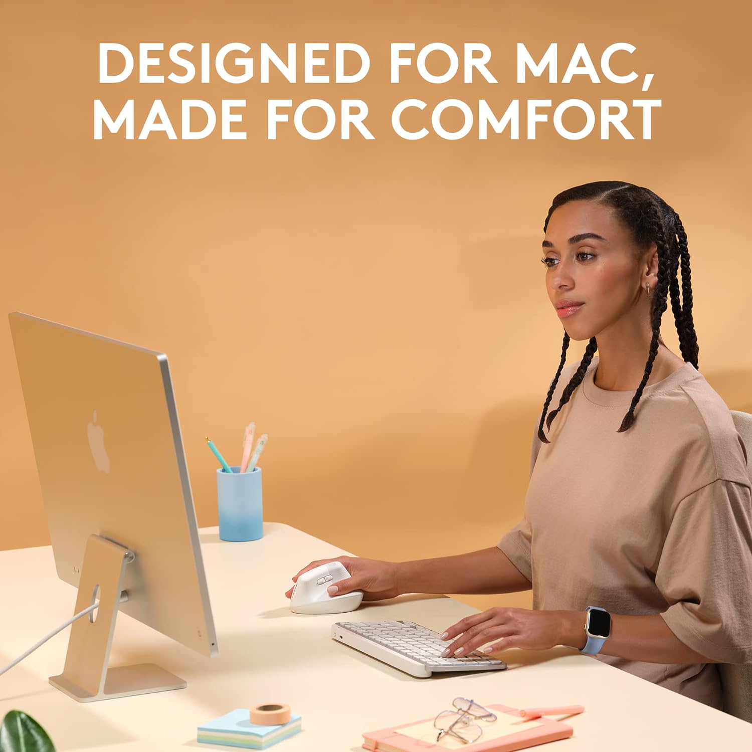 Lift Vertical Ergonomic Mouse for Mac - Wireless, Bluetooth, Right-Handed