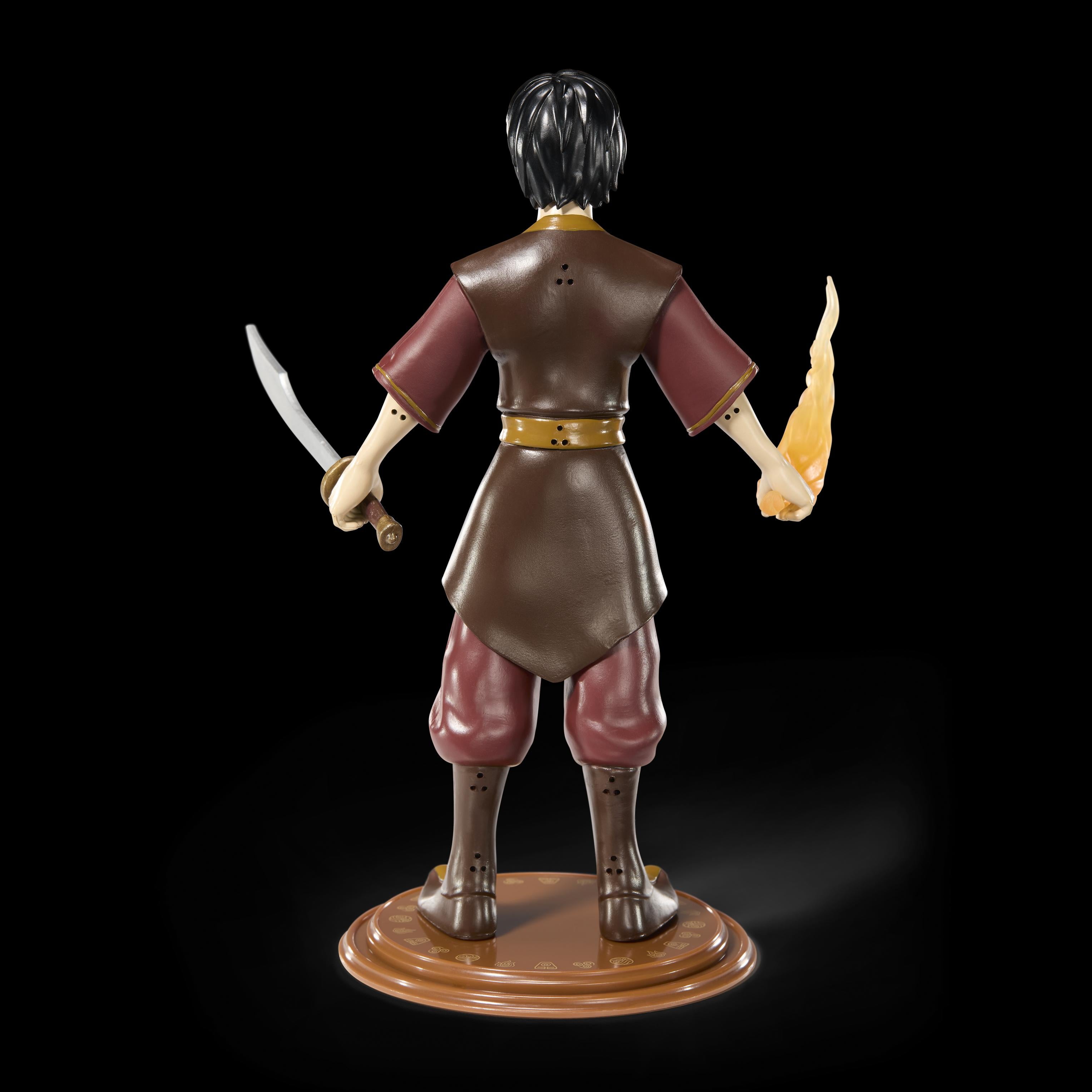 BendyFigs The Noble Collection Avatar Zuko - Noble Toys 19cm Bendable Posable Collectible Doll Figure With Stand and Mini Accessory