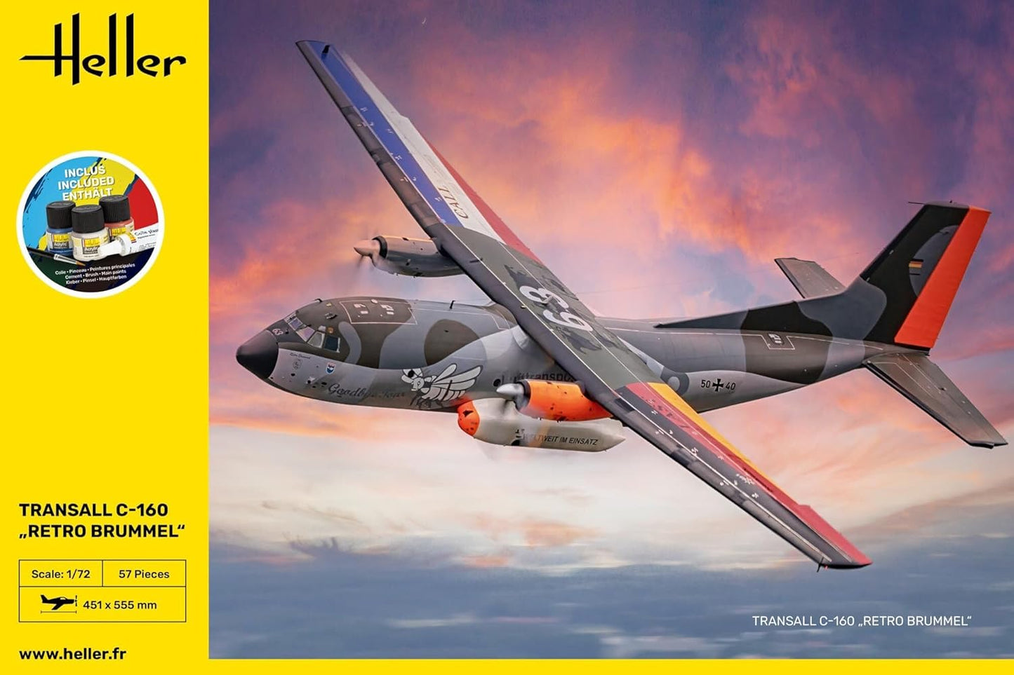 Maquette avion : Starter kit : Transall C-160 Retro Brummel
