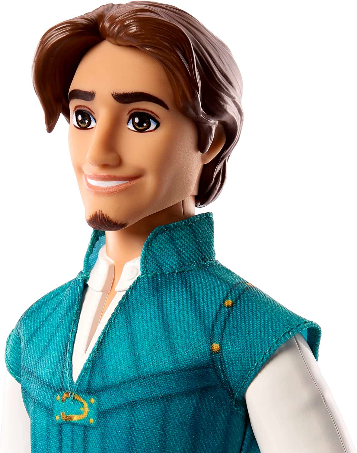 Mattel Disney Princesses Poupée articulée Flynn Rider avec tenue emblématique avec chemise en tissu, sacoche à la ceinture, pantalon et bottes moulés, à collectionner, Jouet Enfant, Dès 3 ans, HLV98