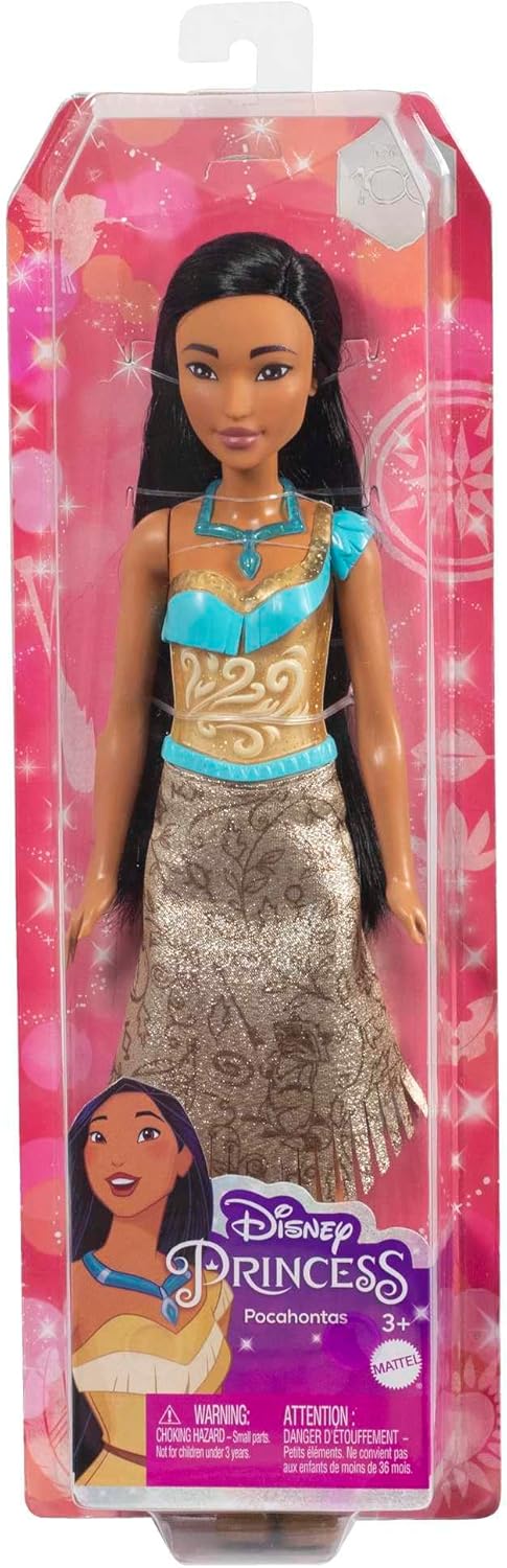 Disney Princess Dolls, New for 2023, Pochantas Posable Fashion Doll with Sparkling Clothing and Accessories, Disney Movie Toys