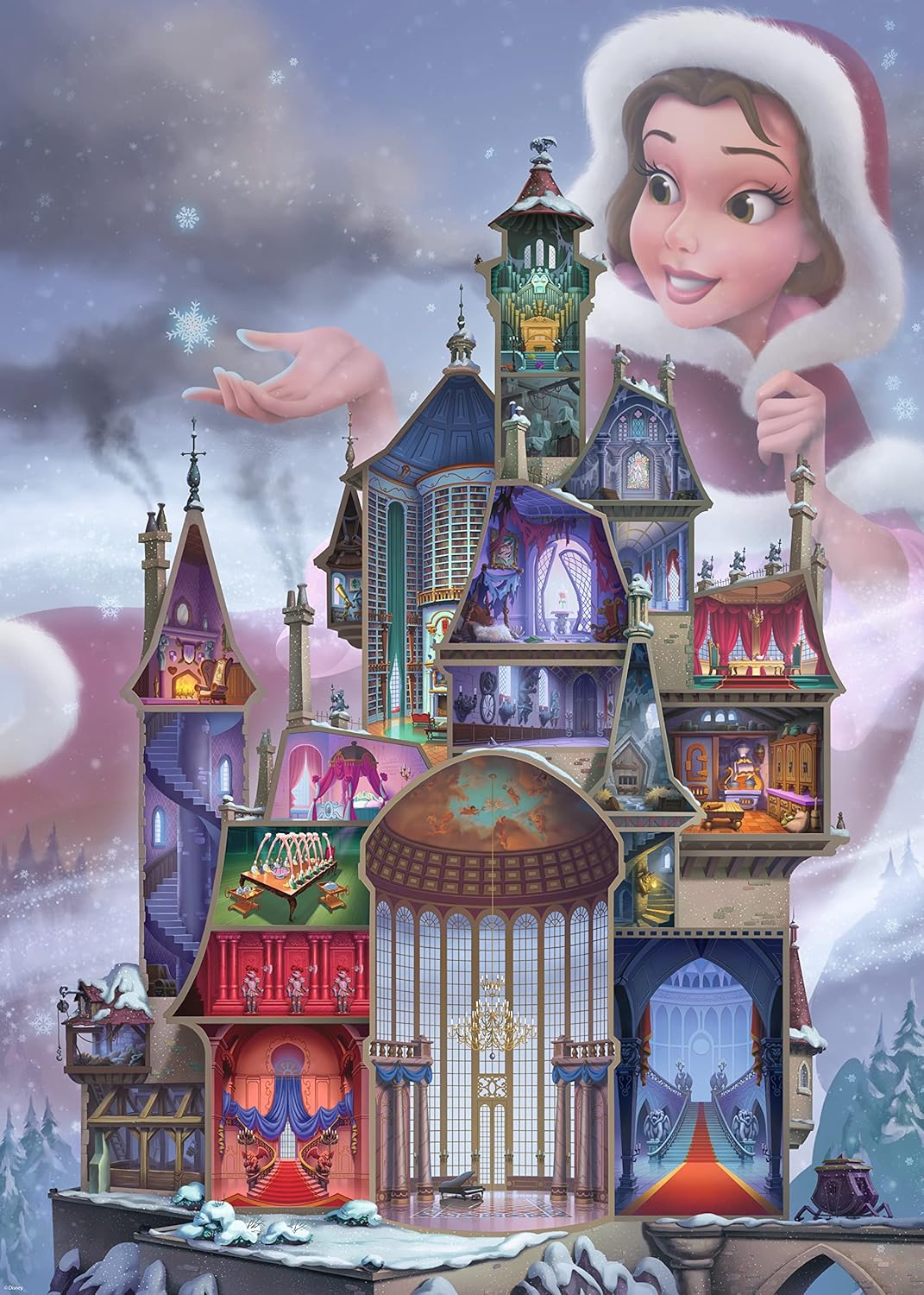 Ravensburger Disney Belle Castles -1000 Piece Jigsaw Puzzle for Adults and Kids Age 12 Years Up