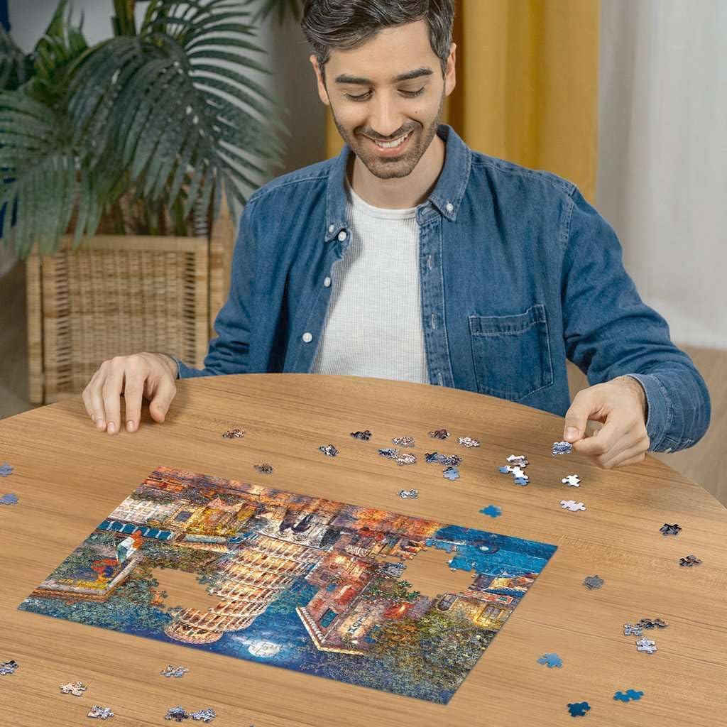 Ravensburger Evening in Pisa 500 Piece Jigsaw Puzzle for Adults and Kids Age 10 Years Up