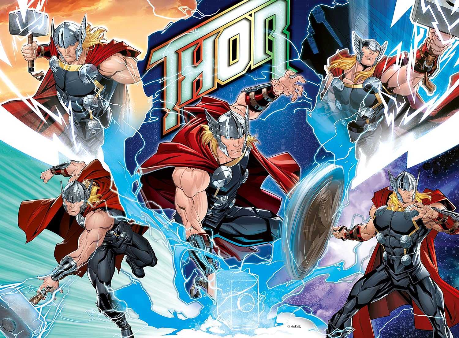 Ravensburger - Puzzles XXL Marvel Thor | Puzzle 6 Años O Más | Regalo Niño 6 Años O Más De 100 Piezas | Rompecabezas Niños De 36 X 49 Cm Puzzle