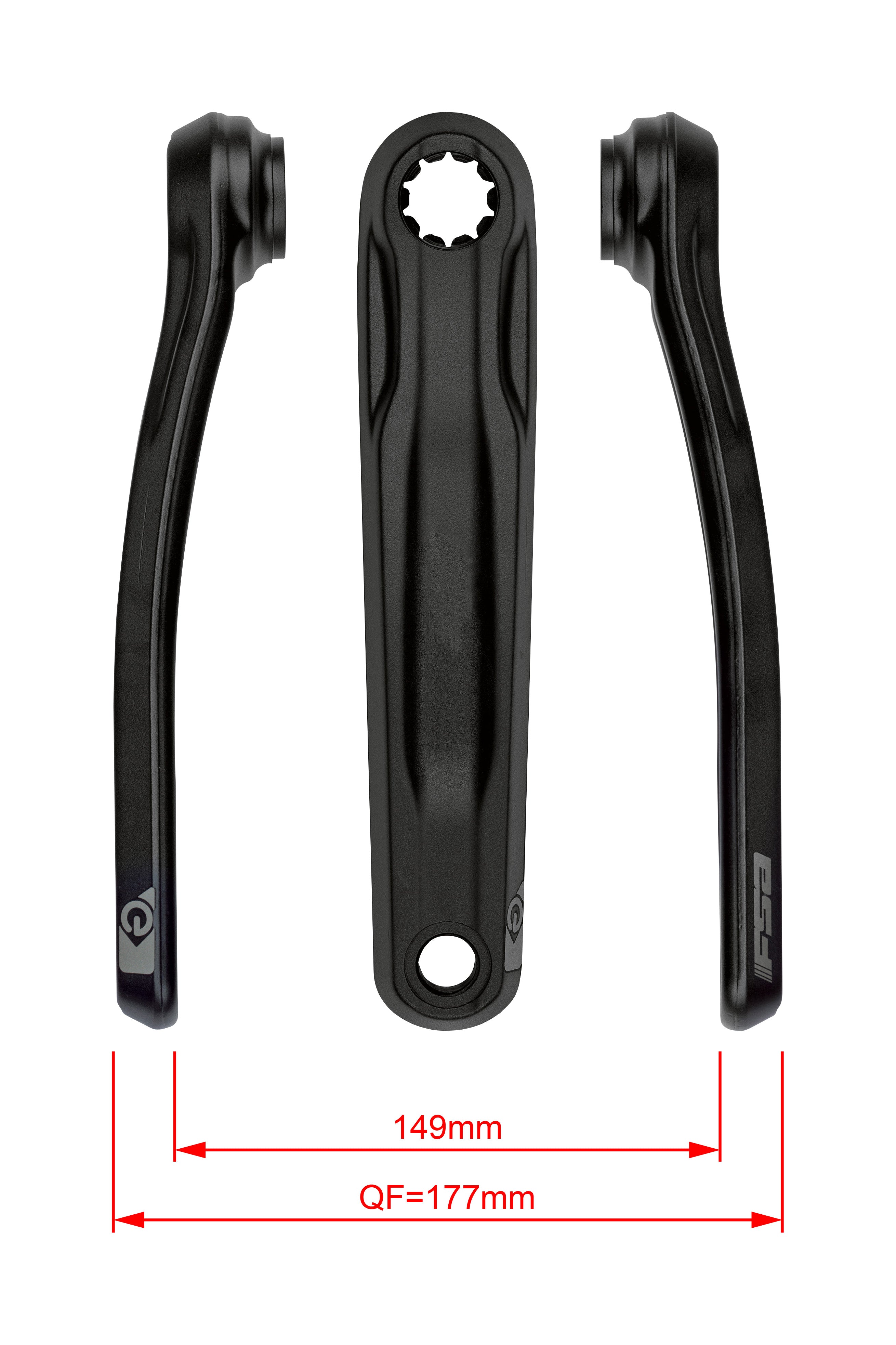 Ebike Chainset CK-762 ISIS 27.0mm Black (165mm)