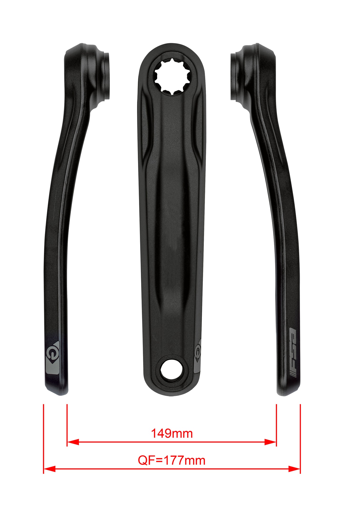 FSA Ebike Chainset CK-762 ISIS 27.0mm Black (170mm)