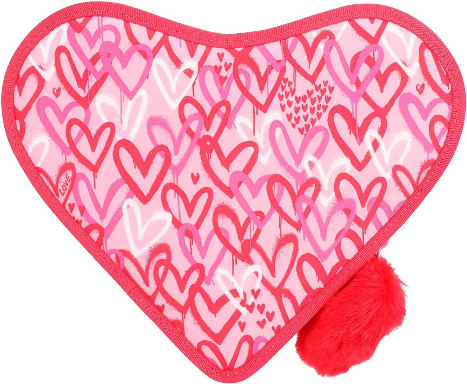 Depesche 12260 TOPModel One Love Filled Heart Red with Model Motif and Glitter, Case with Colouring Pencils, Scissors, Ruler and Much More, Pink