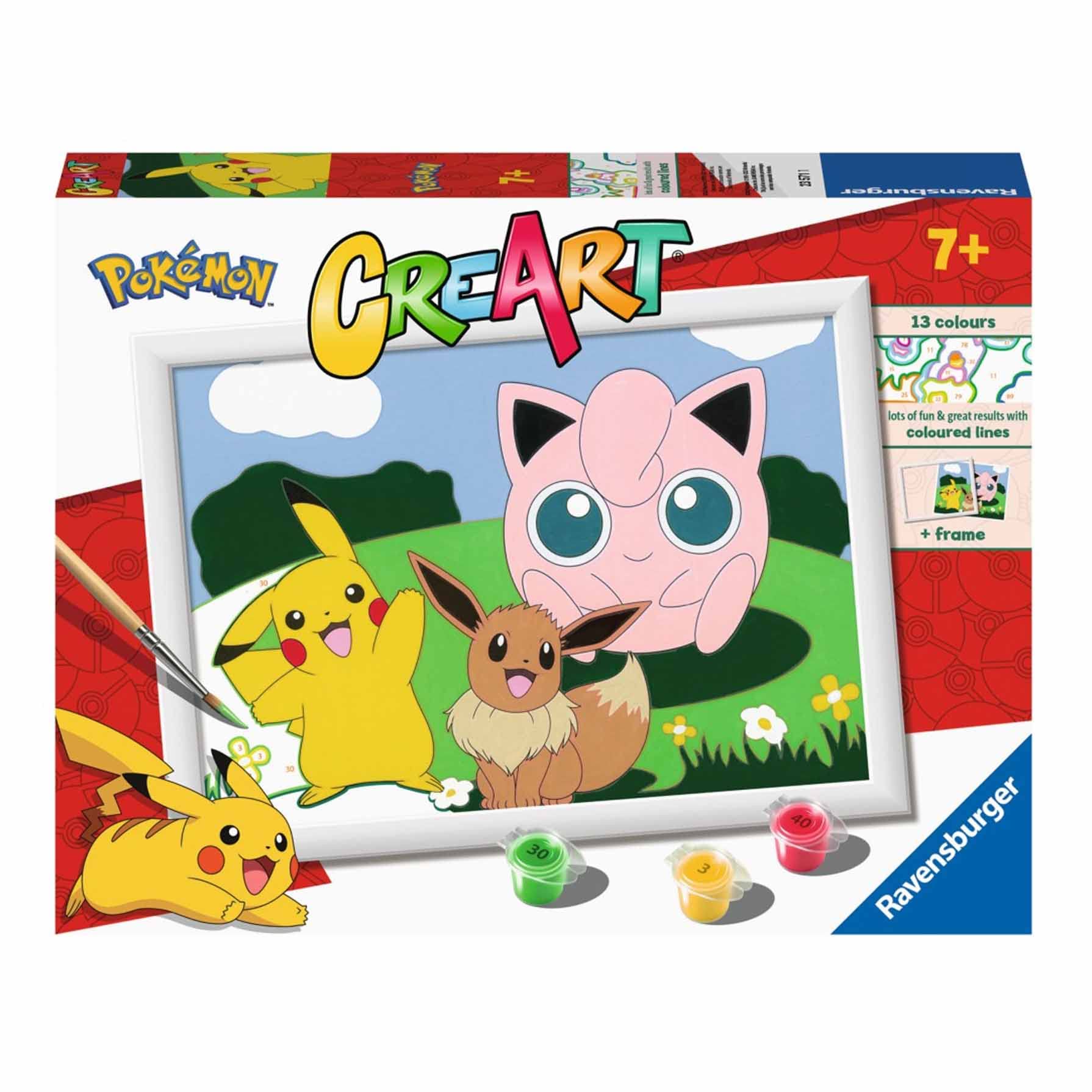 Ravensburger CreArt Pokemon Classics Paint By Numbers Kits voor kinderen en volwassenen vanaf 7 jaar - Kids Craft Set, Groen